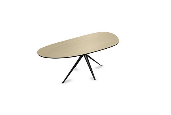 Melamine eettafel eiken licht - Druppel Type A - Anna onderstel - {{ product.type }} - Kas20