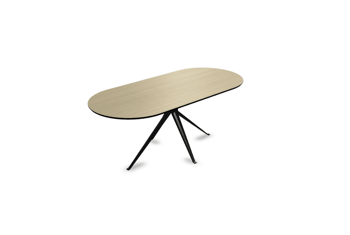Melamine eettafel eiken licht - Plat ovaal - Anna onderstel - {{ product.type }} - Kas20