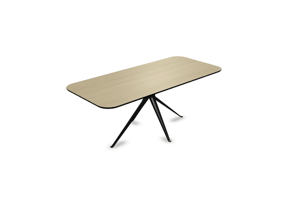 Melamine eettafel eiken licht - Recht radius - Anna onderstel - {{ product.type }} - Kas20