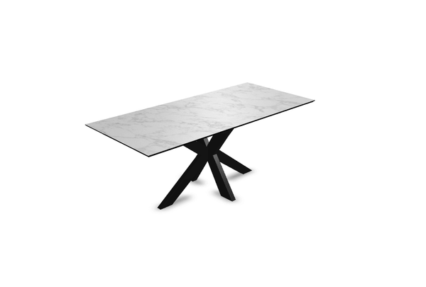 Melamine eettafel marmer wit - Recht - Matrix dun onderstel - {{ product.type }} - Kas20