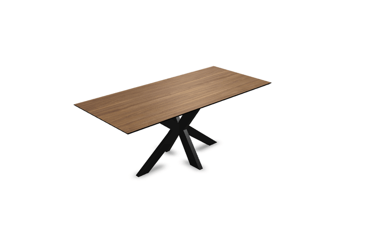 Melamine eettafel noten - Recht - Matrix dun onderstel - {{ product.type }} - Kas20
