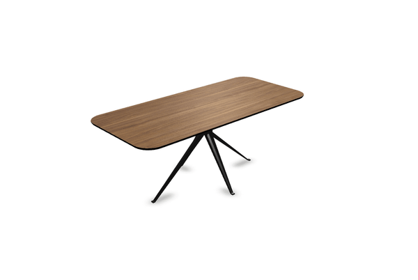 Melamine eettafel noten - Recht radius - Anna onderstel - {{ product.type }} - Kas20