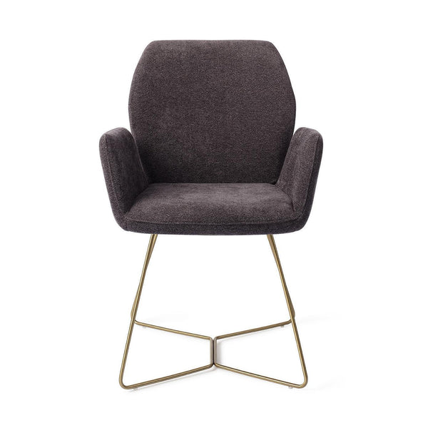 Misaki eetkamerstoel - Almost Black, Beehive Gold - {{ product.type }} - Kas20