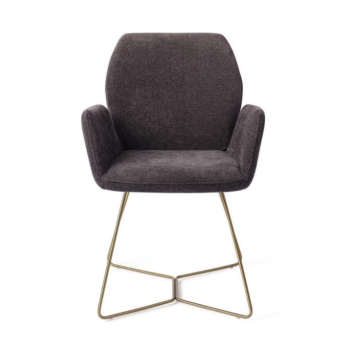 Misaki eetkamerstoel - Almost Black, Beehive Gold - {{ product.type }} - Kas20