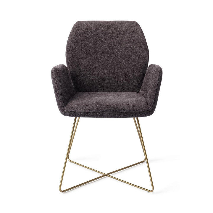 Misaki eetkamerstoel - Almost Black, Cross Gold - {{ product.type }} - Kas20
