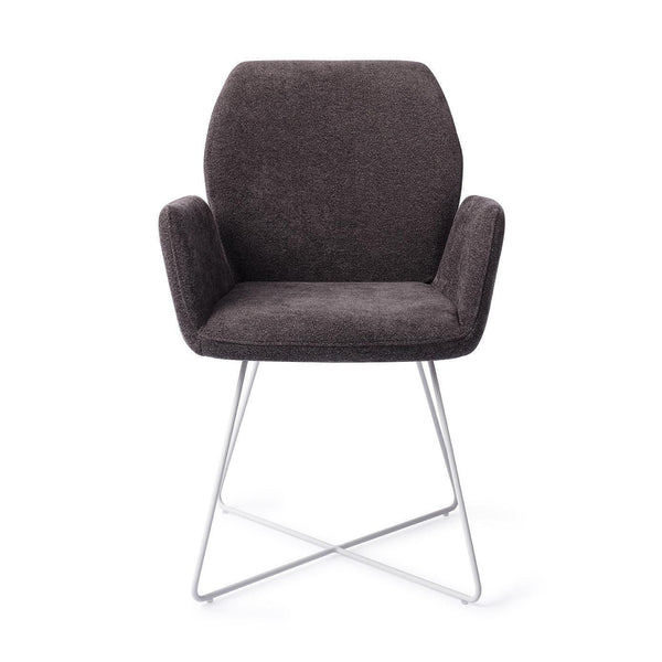 Misaki eetkamerstoel - Almost Black, Cross White - {{ product.type }} - Kas20