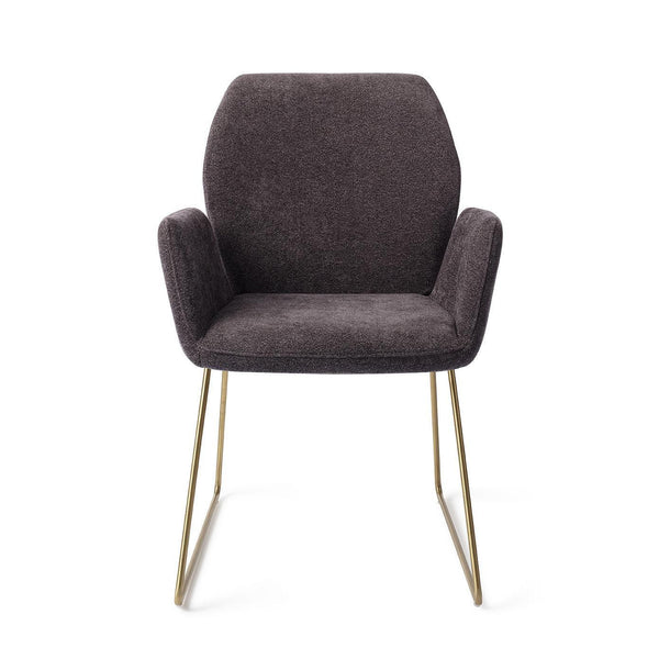 Misaki eetkamerstoel - Almost Black, Slide Gold - {{ product.type }} - Kas20
