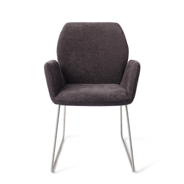 Misaki eetkamerstoel - Almost Black, Slide Steel - {{ product.type }} - Kas20