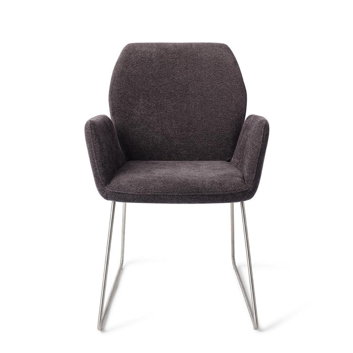 Misaki eetkamerstoel - Almost Black, Slide Steel - {{ product.type }} - Kas20