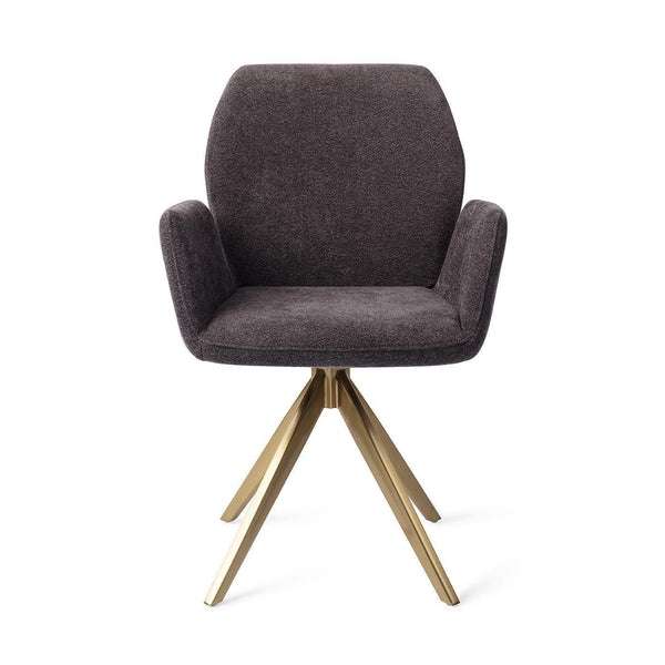 Misaki eetkamerstoel - Almost Black, Turn Gold - {{ product.type }} - Kas20