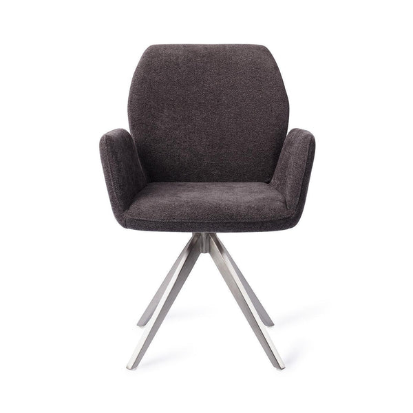 Misaki eetkamerstoel - Almost Black, Turn Steel - {{ product.type }} - Kas20