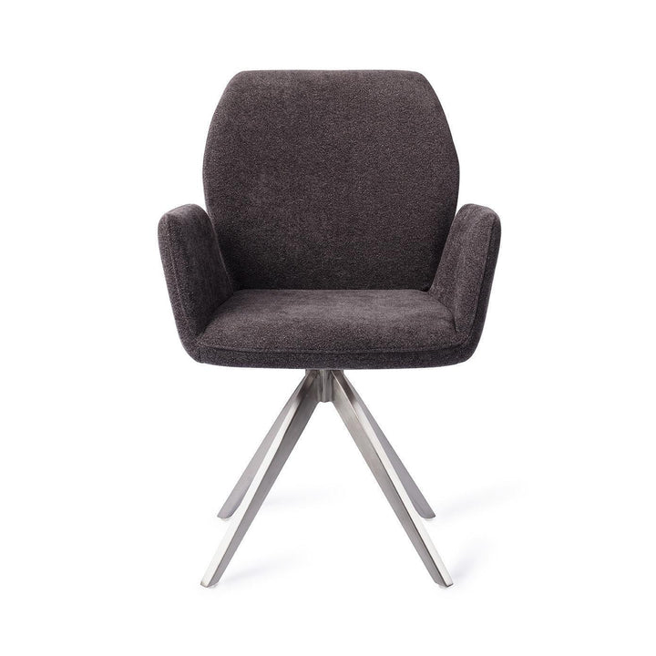 Misaki eetkamerstoel - Almost Black, Turn Steel - {{ product.type }} - Kas20