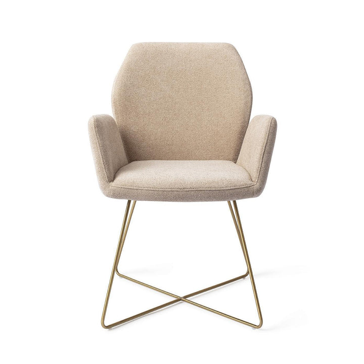 Misaki eetkamerstoel - Funky Fudge, Cross Gold - {{ product.type }} - Kas20