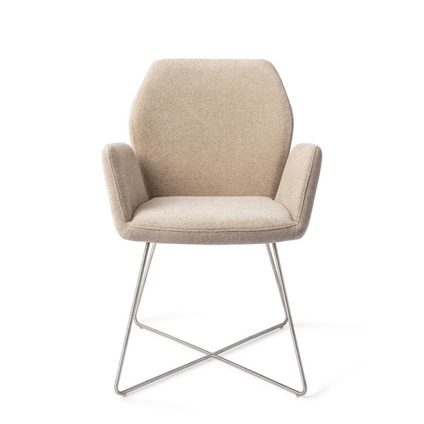 Misaki eetkamerstoel - Funky Fudge, Cross Steel - {{ product.type }} - Kas20