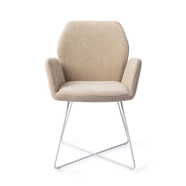 Misaki eetkamerstoel - Funky Fudge, Cross White - {{ product.type }} - Kas20
