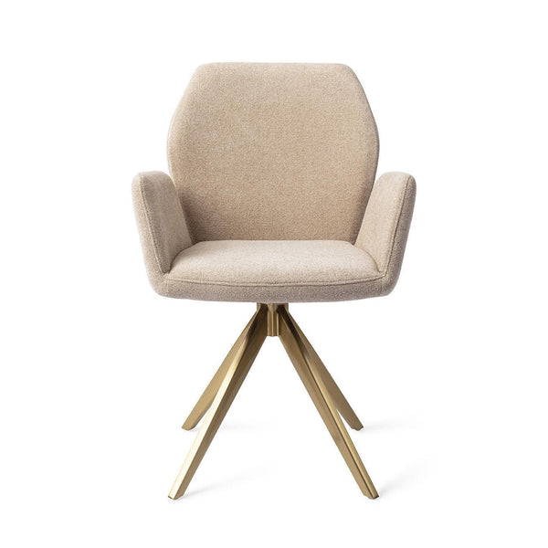 Misaki eetkamerstoel - Funky Fudge, Turn Gold - {{ product.type }} - Kas20
