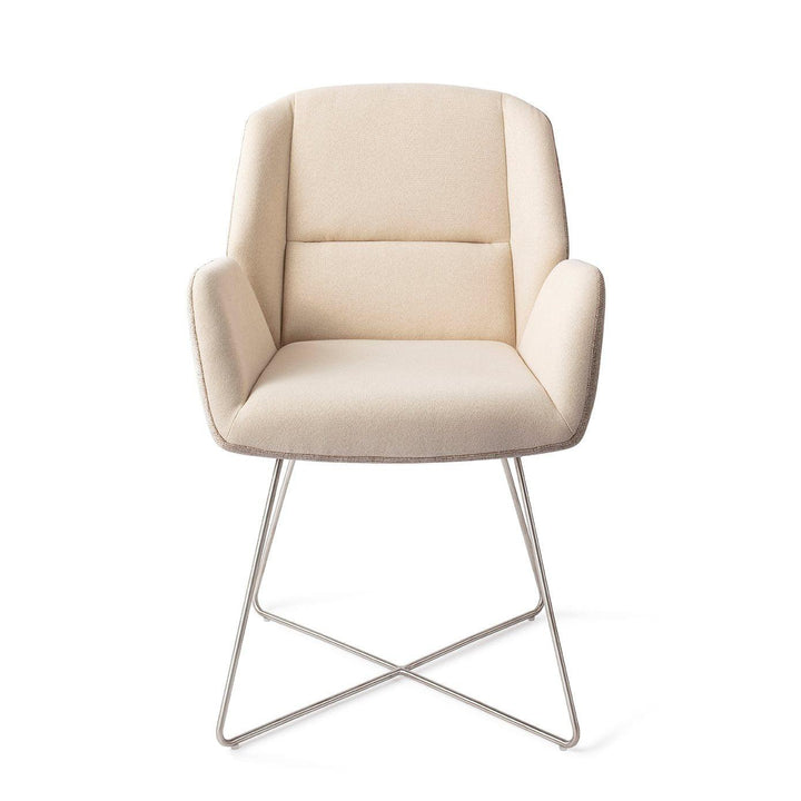 Myoko Sandy Hill Eetkamerstoel - Cross Steel - {{ product.type }} - Kas20