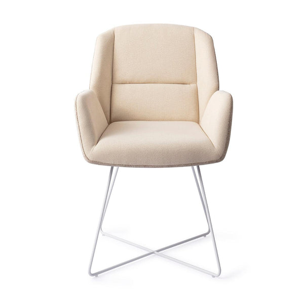 Myoko Sandy Hill Eetkamerstoel - Cross White - {{ product.type }} - Kas20