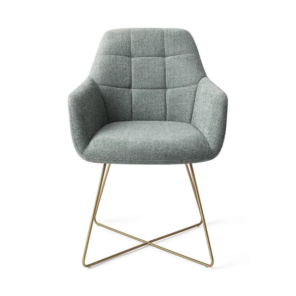 Noto eetkamerstoel - Real Teal, Cross Gold - {{ product.type }} - Kas20
