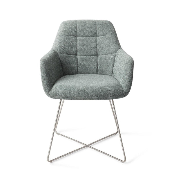 Noto eetkamerstoel - Real Teal, Cross Steel - {{ product.type }} - Kas20
