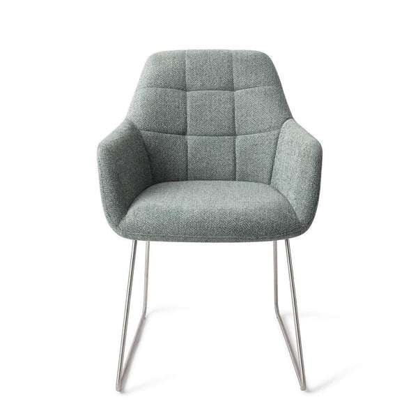 Noto eetkamerstoel - Real Teal, Slide Steel - {{ product.type }} - Kas20