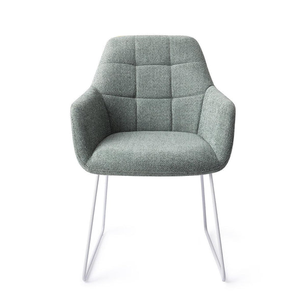 Noto eetkamerstoel - Real Teal, Slide White - {{ product.type }} - Kas20