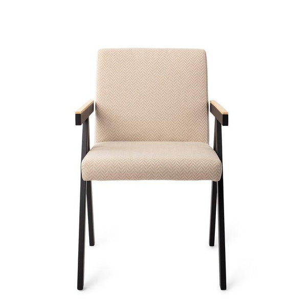 Omuta Eetkamerstoel - Tan Chevron - {{ product.type }} - Kas20