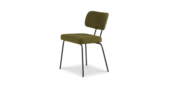 Ted Eetkamerstoel - New Wool Green - Zwart Onderstel - {{ product.type }} - Kas20