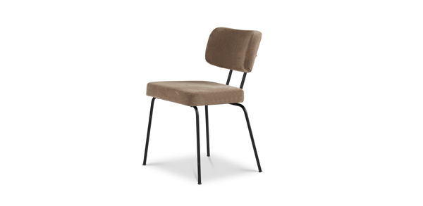 Ted Eetkamerstoel - Portofino Brown - Zwart Onderstel - {{ product.type }} - Kas20