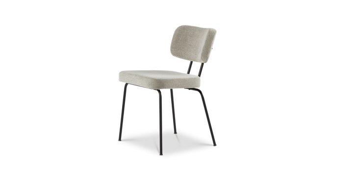 Ted Eetkamerstoel - Portofino Multigrey - Zwart Onderstel - {{ product.type }} - Kas20