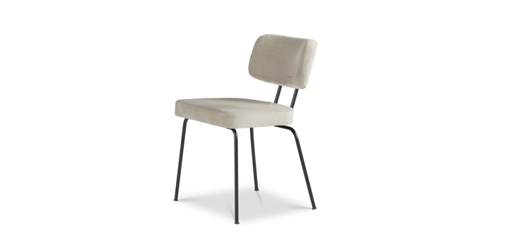 Ted Eetkamerstoel - Portofino Natural - Zwart Onderstel - {{ product.type }} - Kas20