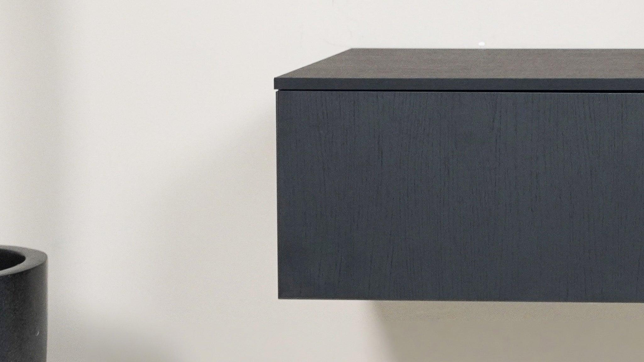 TV meubel - Eiken zwart- 3 kleppen en open vak - {{ product.type }} - Kas20