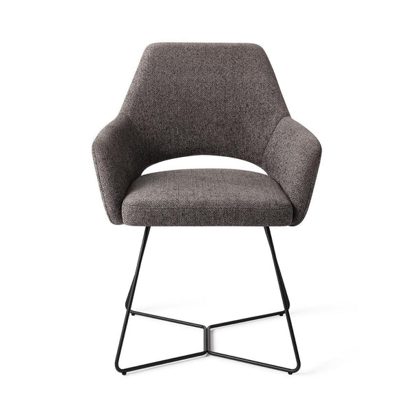 Yanai eetkamerstoel - Amazing Grey, Beehive Black - {{ product.type }} - Kas20