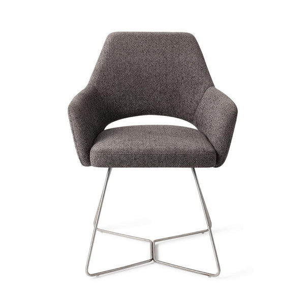 Yanai eetkamerstoel - Amazing Grey, Beehive Steel - {{ product.type }} - Kas20