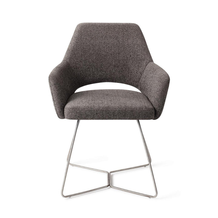 Yanai eetkamerstoel - Amazing Grey, Beehive Steel - {{ product.type }} - Kas20