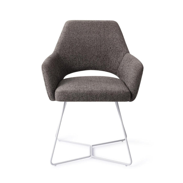 Yanai eetkamerstoel - Amazing Grey, Beehive White - {{ product.type }} - Kas20