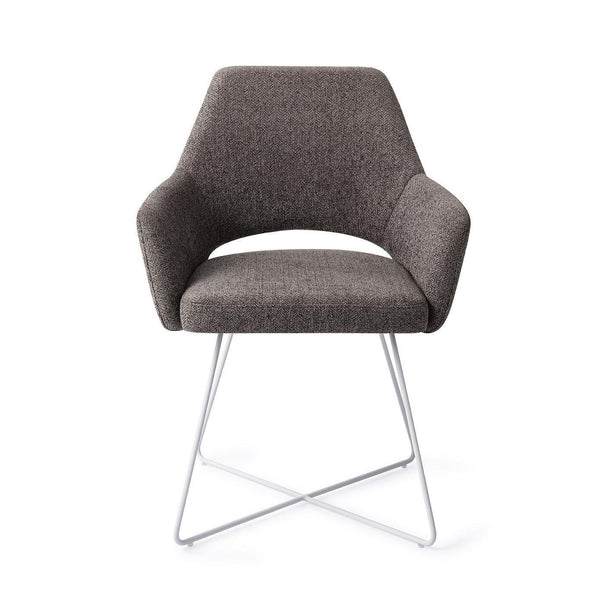 Yanai eetkamerstoel - Amazing Grey, Cross White - {{ product.type }} - Kas20