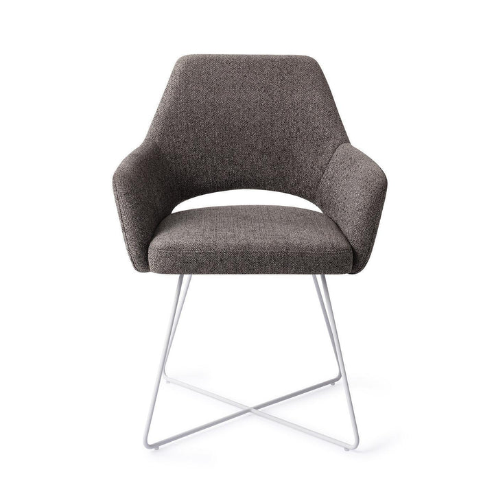 Yanai eetkamerstoel - Amazing Grey, Cross White - {{ product.type }} - Kas20