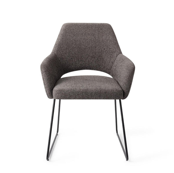 Yanai eetkamerstoel - Amazing Grey, Slide Black - {{ product.type }} - Kas20