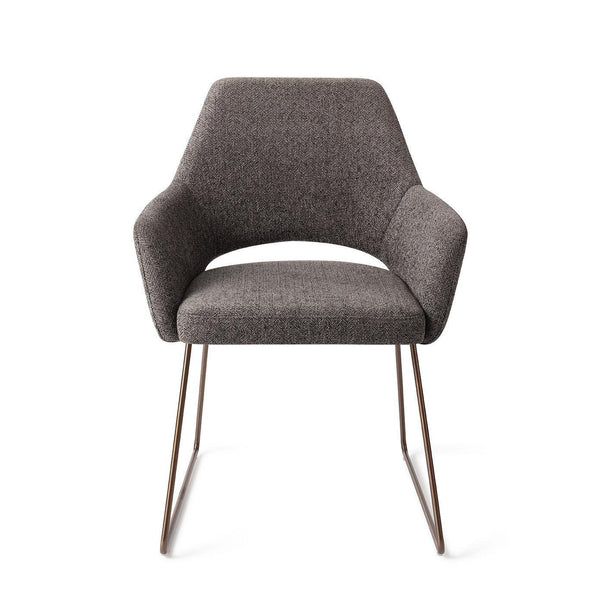 Yanai eetkamerstoel - Amazing Grey, Slide Rose - {{ product.type }} - Kas20