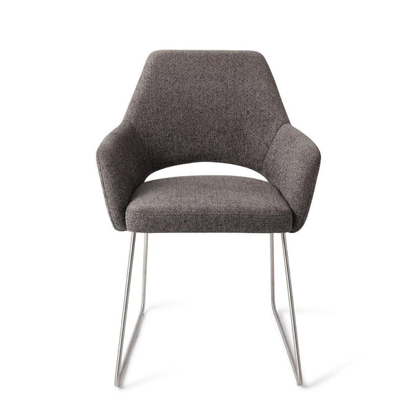 Yanai eetkamerstoel - Amazing Grey, Slide Steel - {{ product.type }} - Kas20