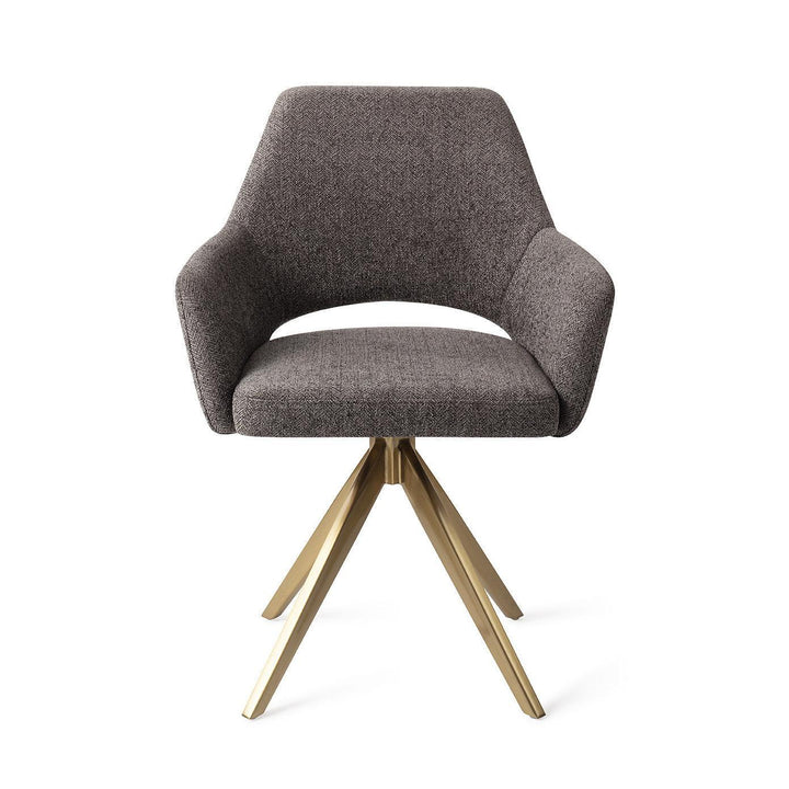 Yanai eetkamerstoel - Amazing Grey, Turn Gold - {{ product.type }} - Kas20