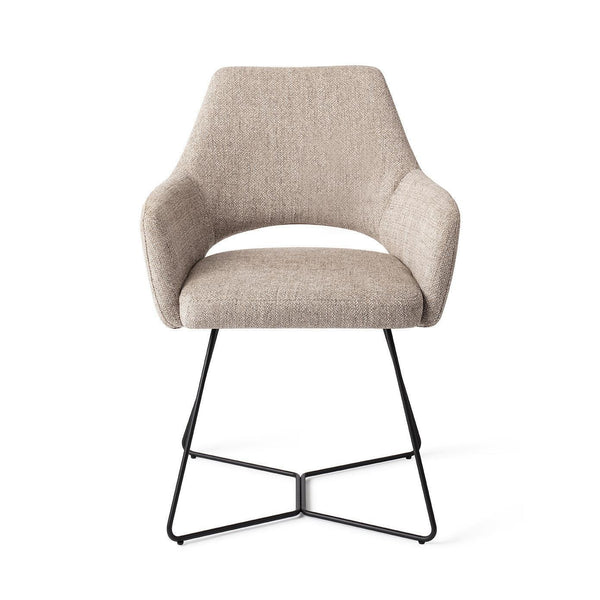 Yanai eetkamerstoel - Biscuit Beach, Beehive Black - {{ product.type }} - Kas20