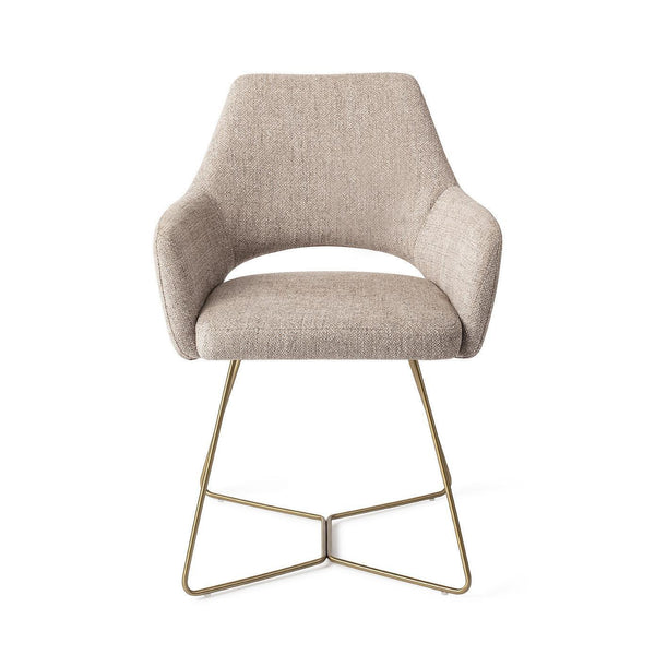 Yanai eetkamerstoel - Biscuit Beach, Beehive Gold - {{ product.type }} - Kas20