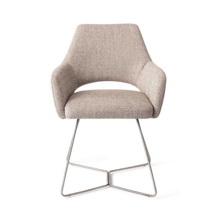 Yanai eetkamerstoel - Biscuit Beach, Beehive Steel - {{ product.type }} - Kas20