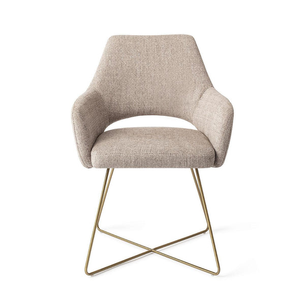 Yanai eetkamerstoel - Biscuit Beach, Cross Gold - {{ product.type }} - Kas20