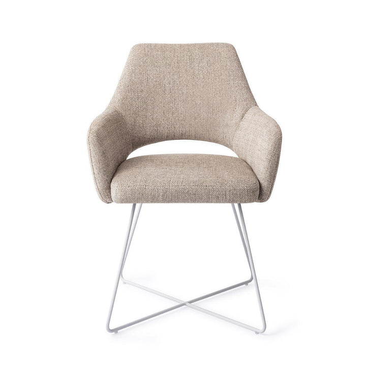 Yanai eetkamerstoel - Biscuit Beach, Cross White - {{ product.type }} - Kas20