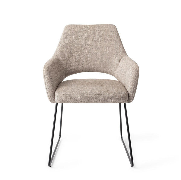 Yanai eetkamerstoel - Biscuit Beach, Slide Black - {{ product.type }} - Kas20