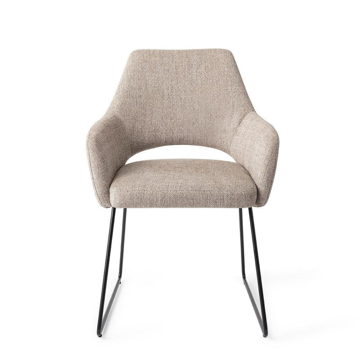 Yanai eetkamerstoel - Biscuit Beach, Slide Black - {{ product.type }} - Kas20