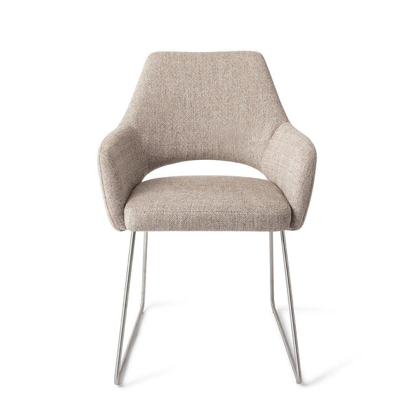 Yanai eetkamerstoel - Biscuit Beach, Slide Steel - {{ product.type }} - Kas20